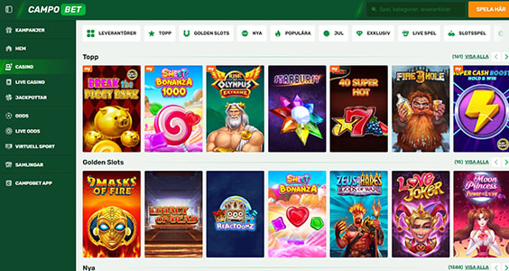 CampoBet spelutbud